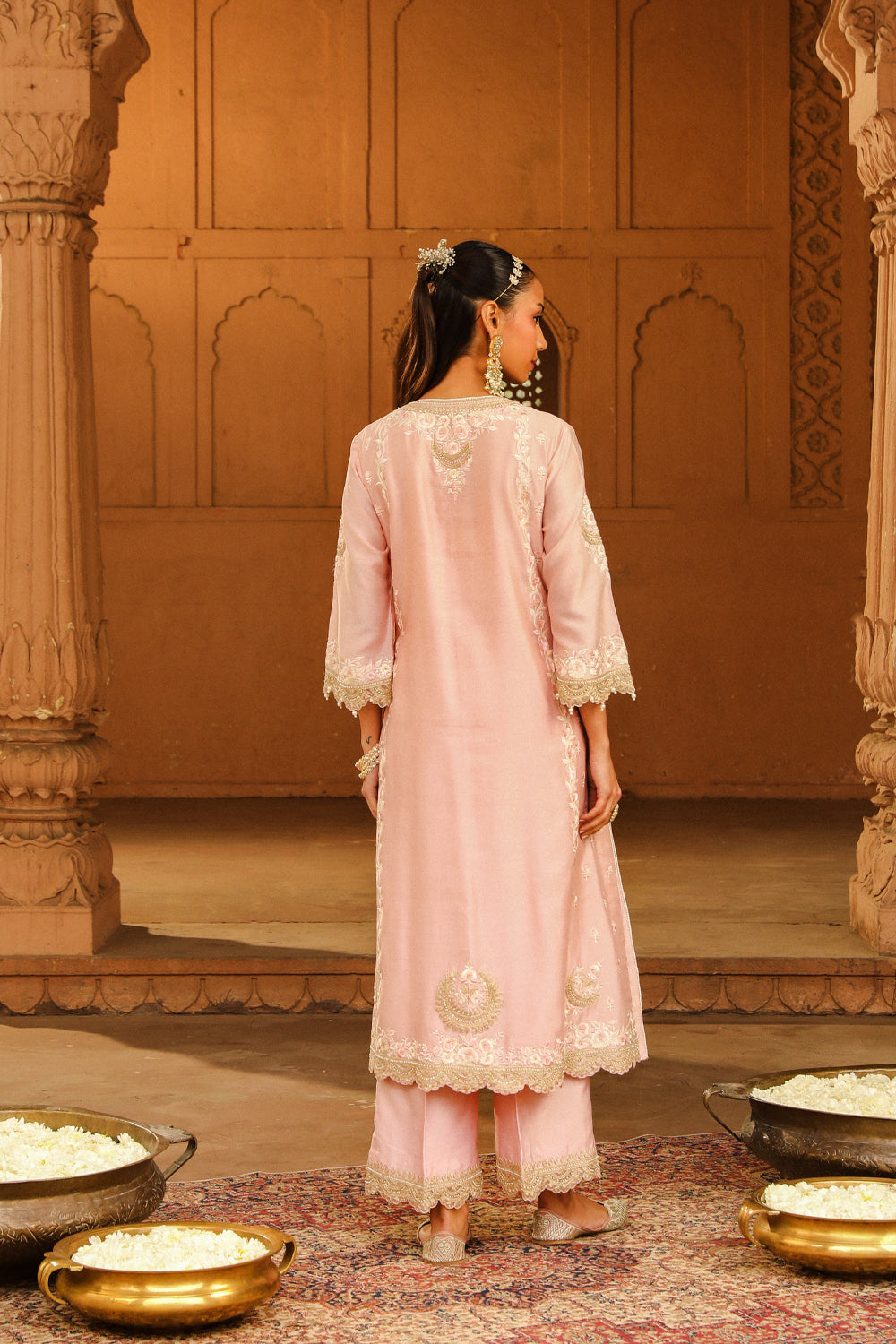 A-line palazzo suit with dupatta