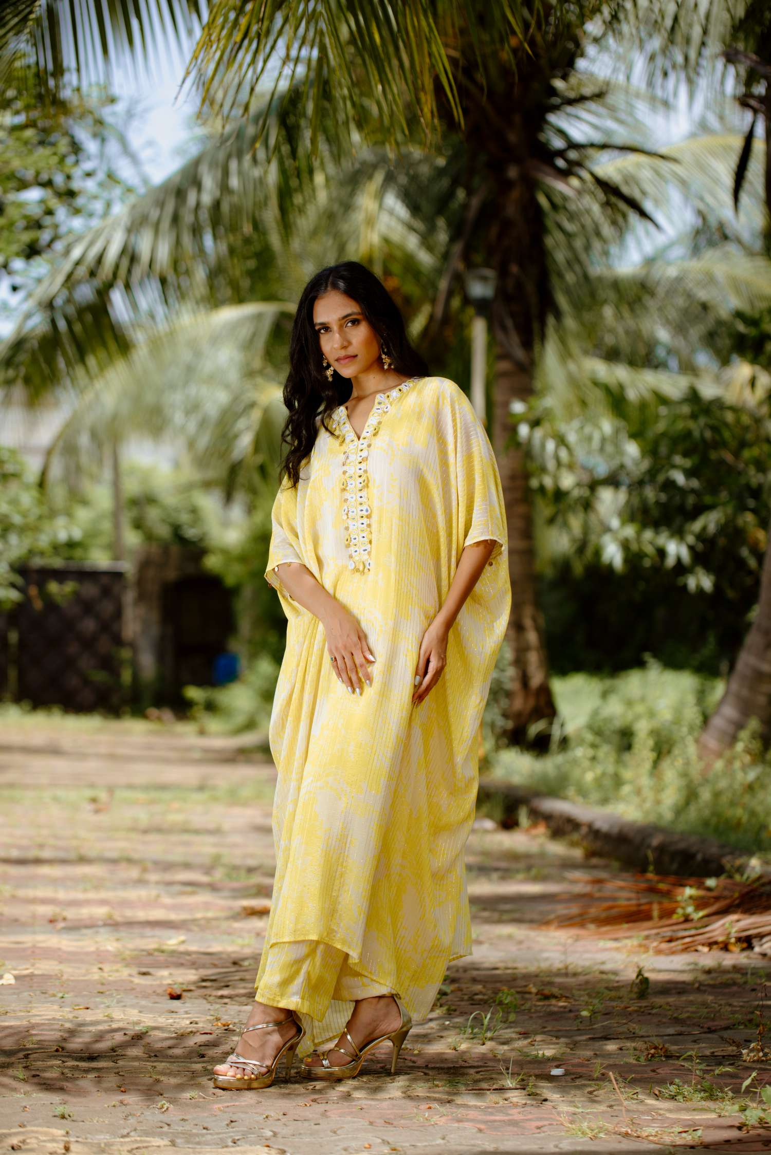 Yellow Kaftan Set