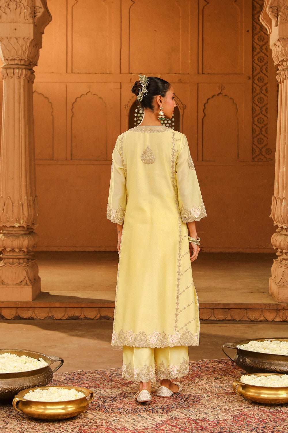 A-line palazzo suit with dupatta