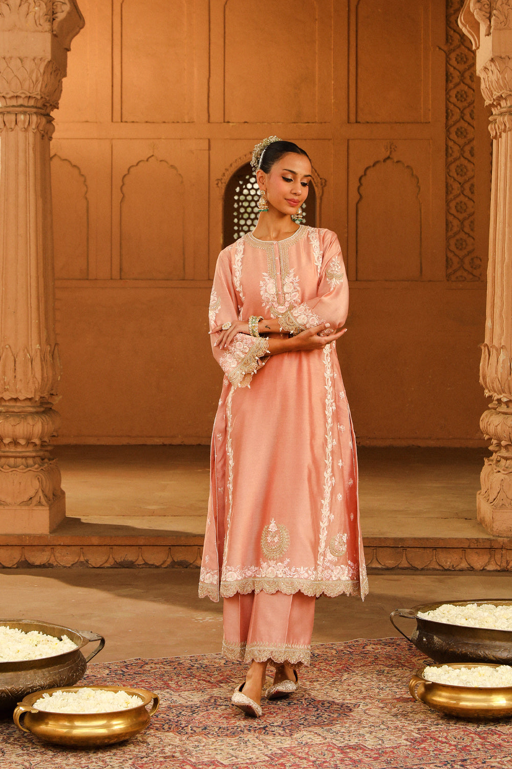 A line suit with plazo shop