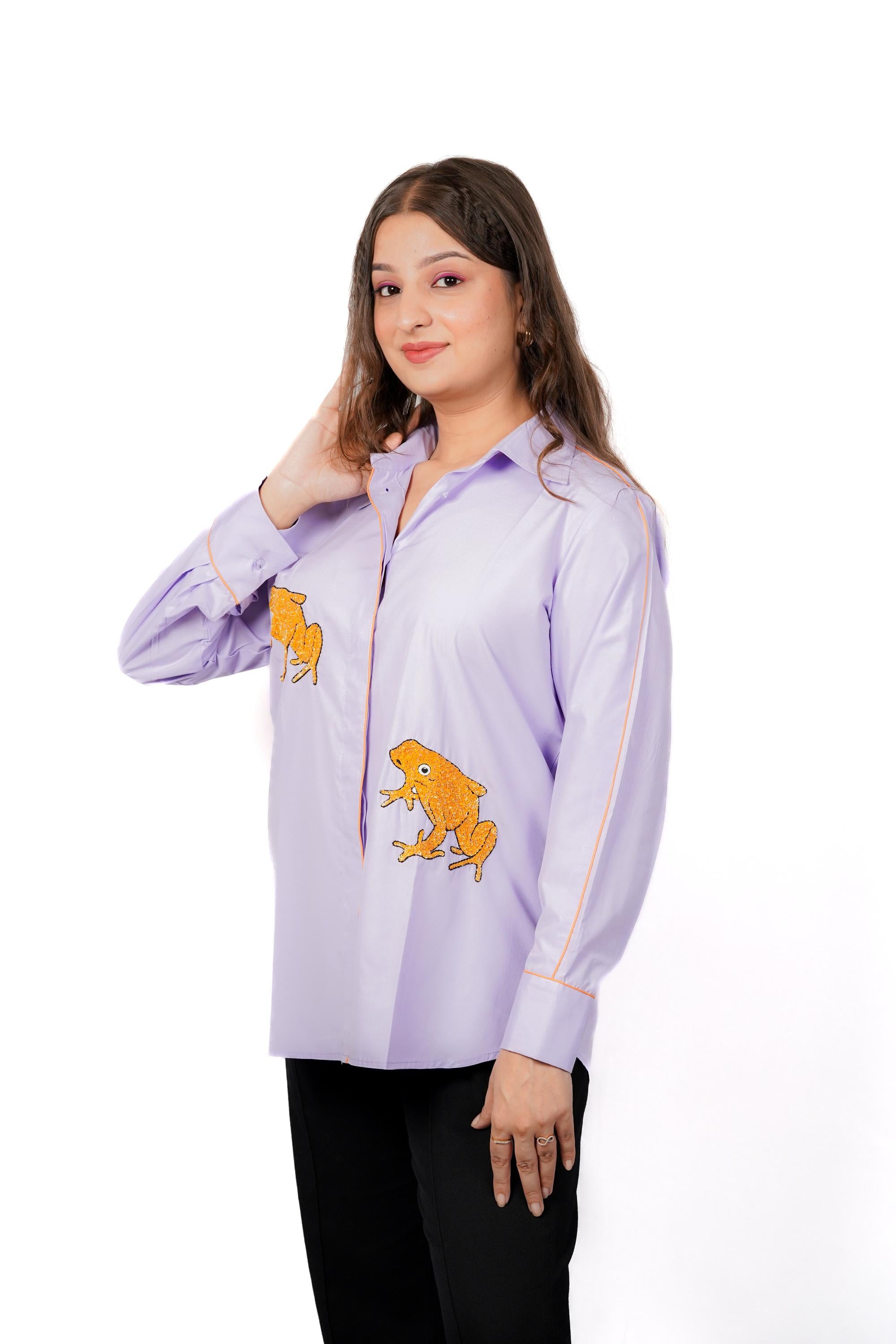 LAVENDER FROG SHIRT