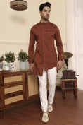 Load image into Gallery viewer, Rust Colour Asymmetrical Kurta Pants
