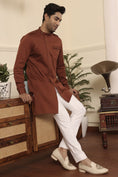 Load image into Gallery viewer, Rust Colour Asymmetrical Kurta Pants
