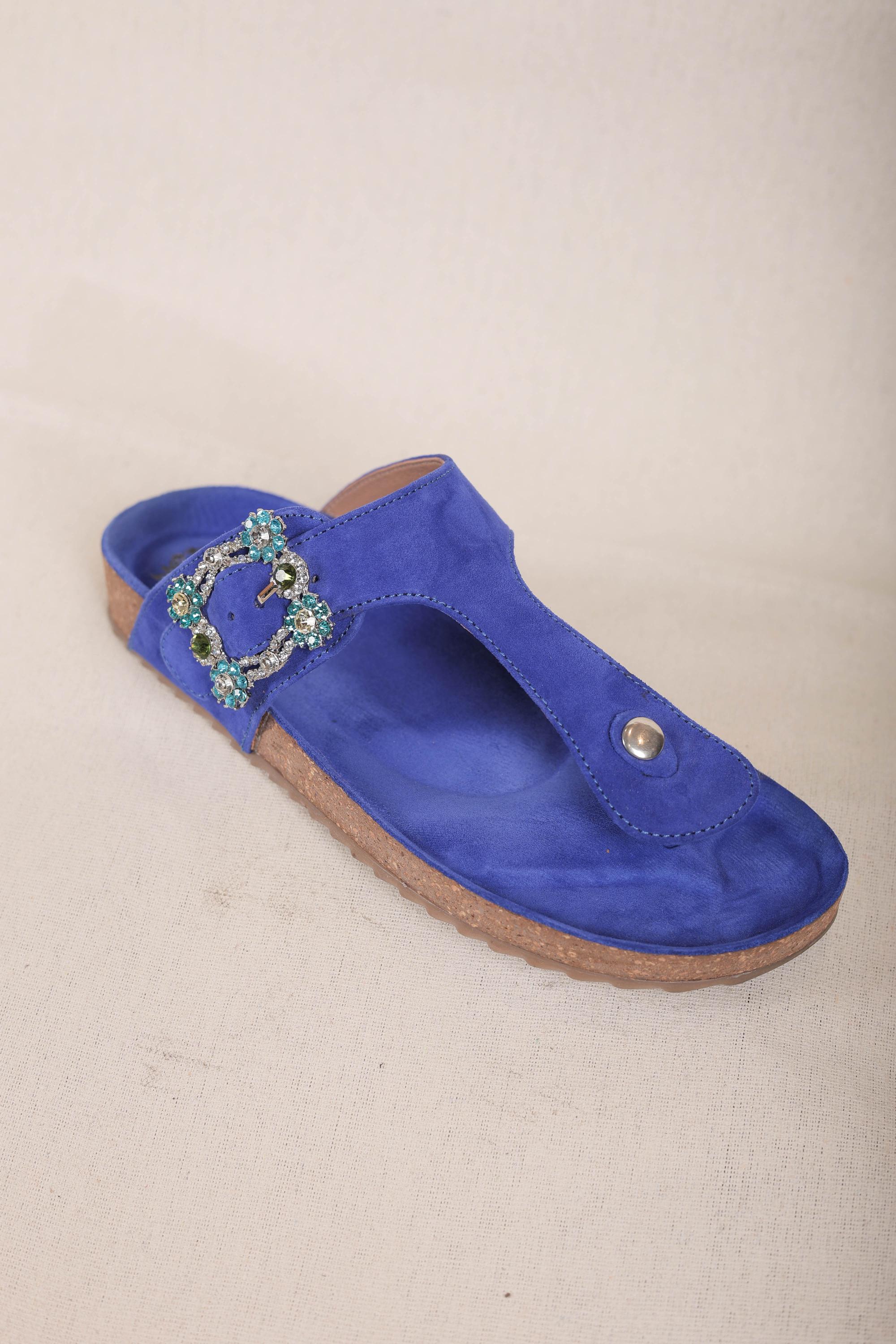 Royal blue Comfort Footbed Flats