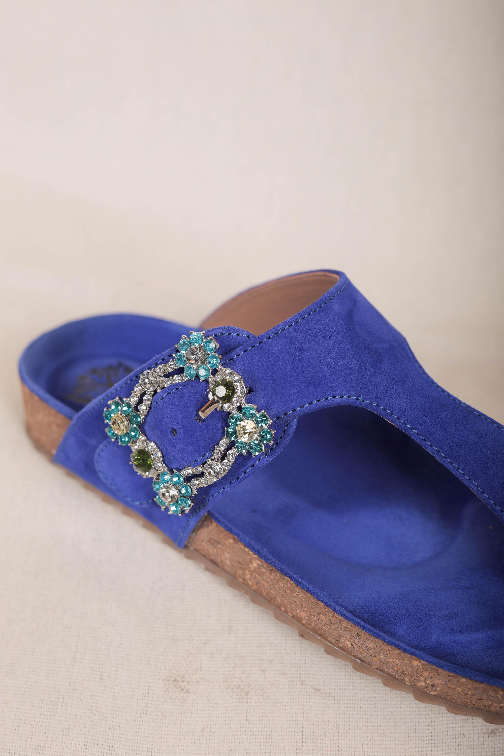 Royal blue Comfort Footbed Flats