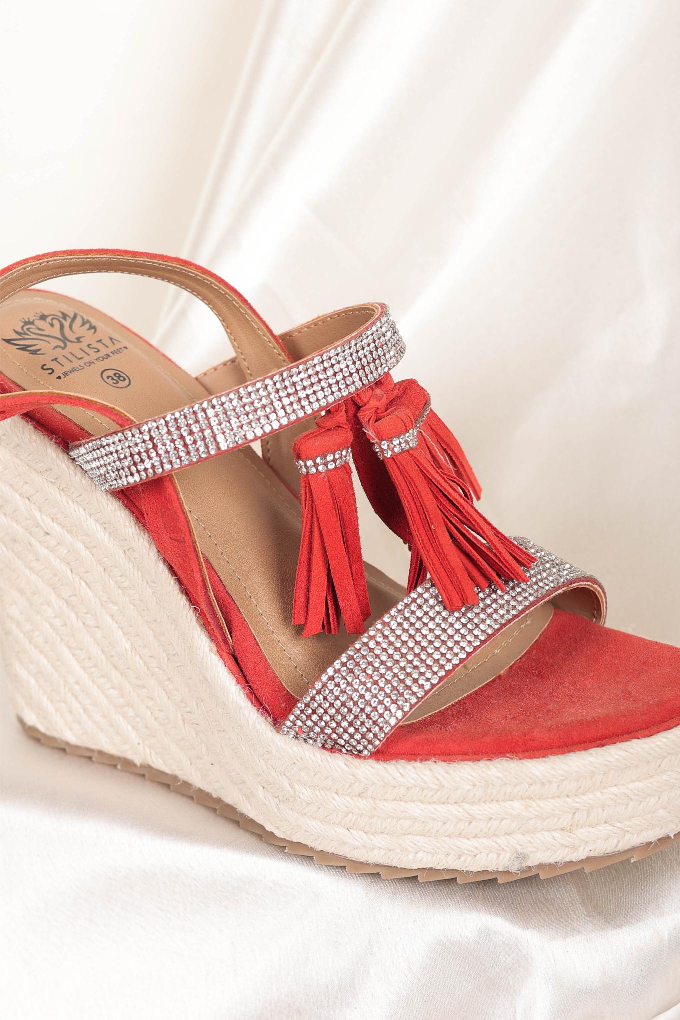 Orange Wedges with Tassels with jute covering