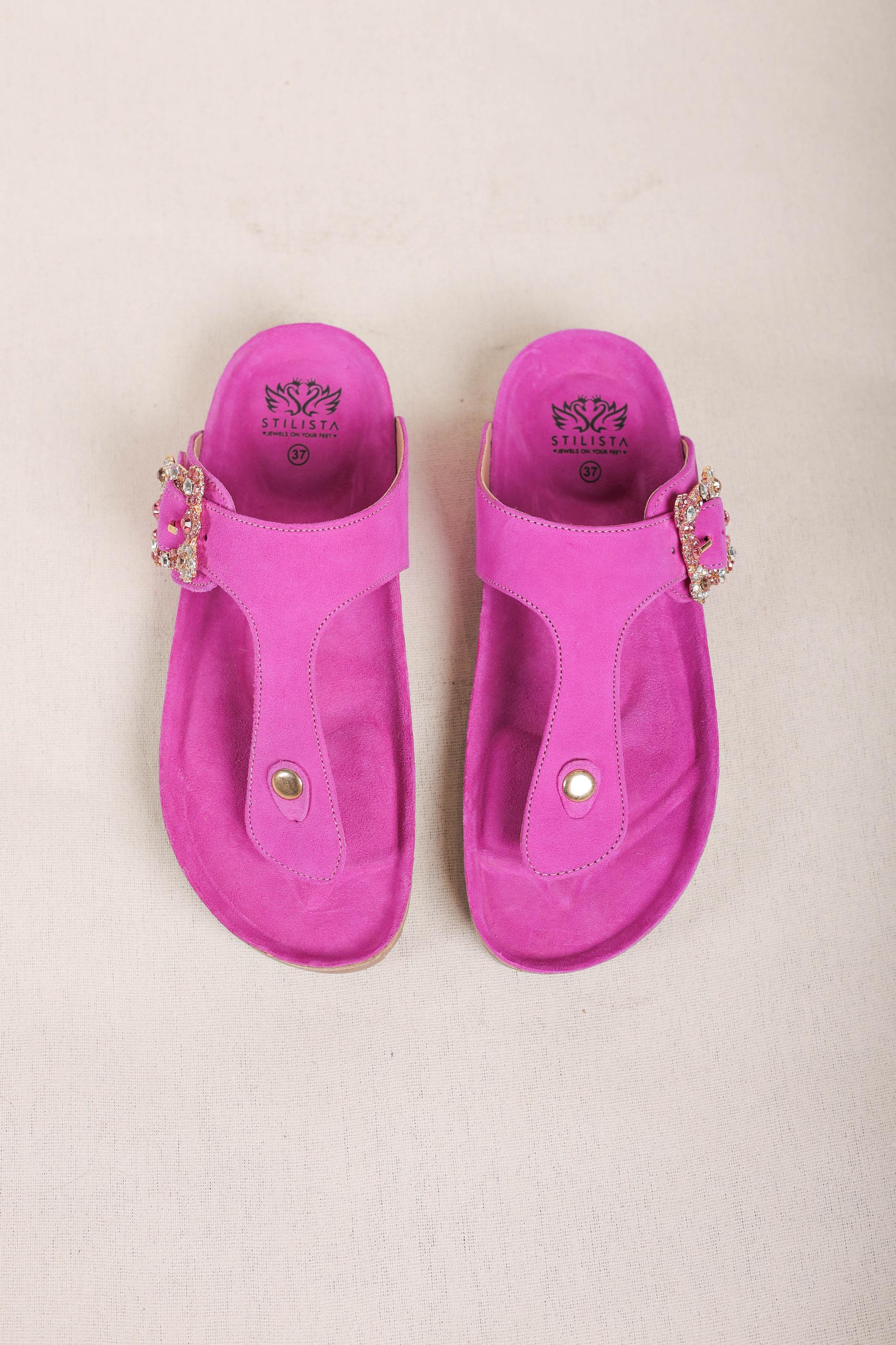 Pink Comfort Footbed Flats