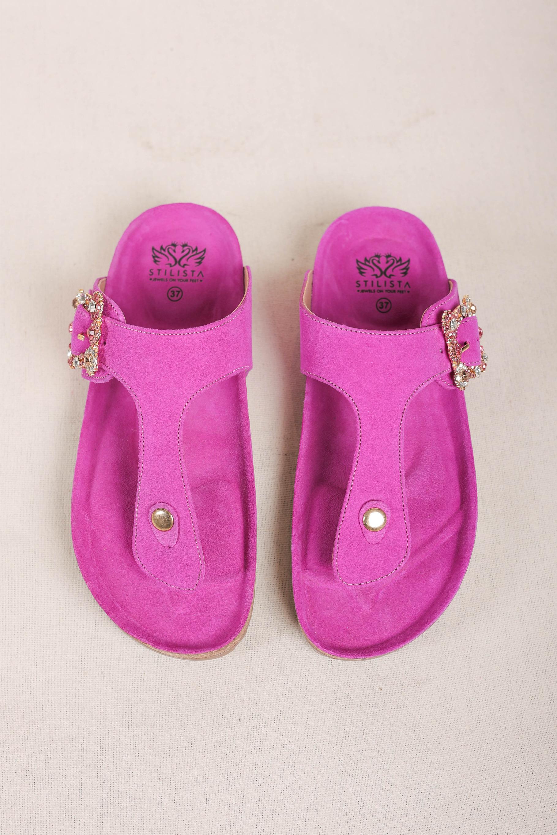 Pink Comfort Footbed Flats