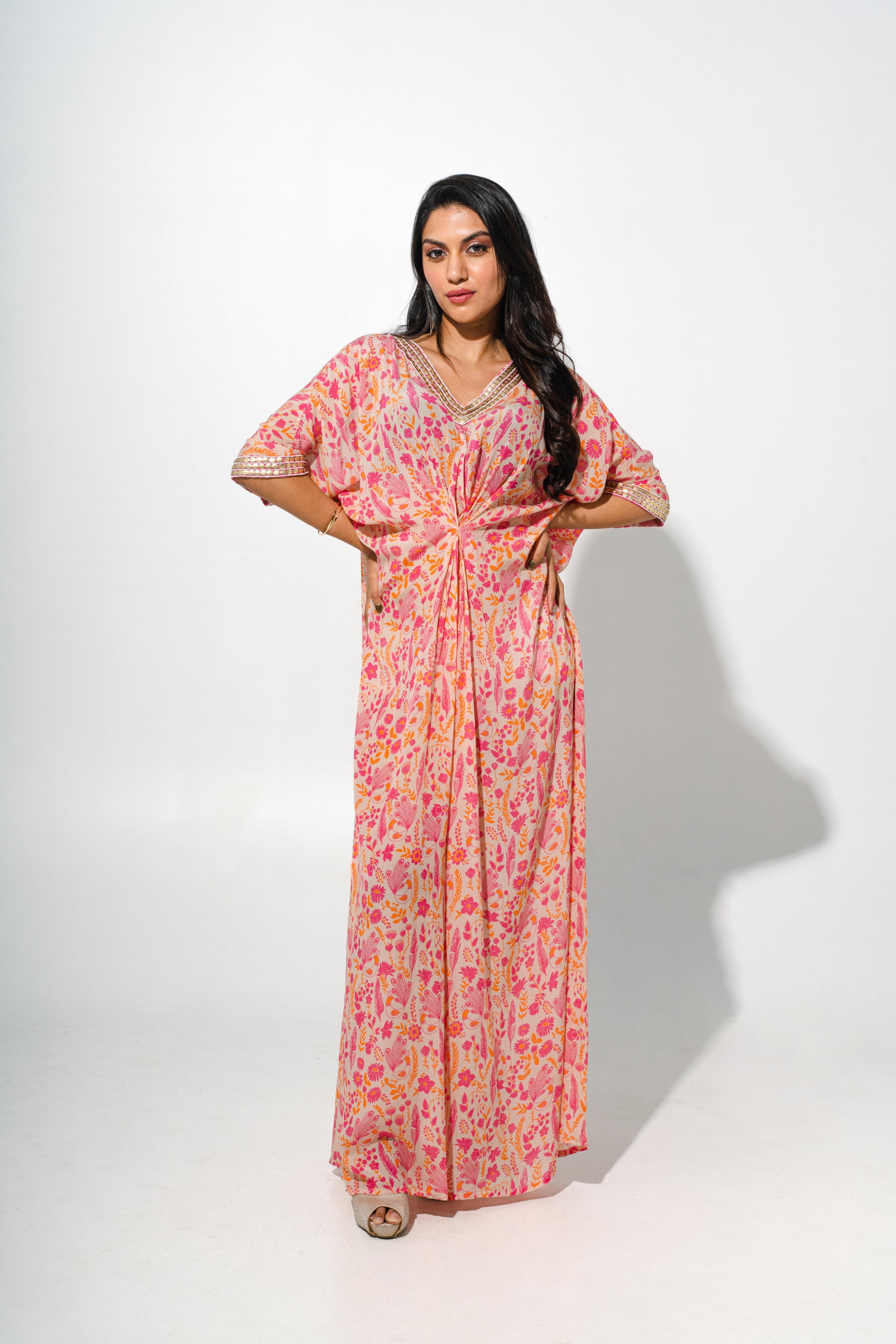 Floral Printed Kaftaan