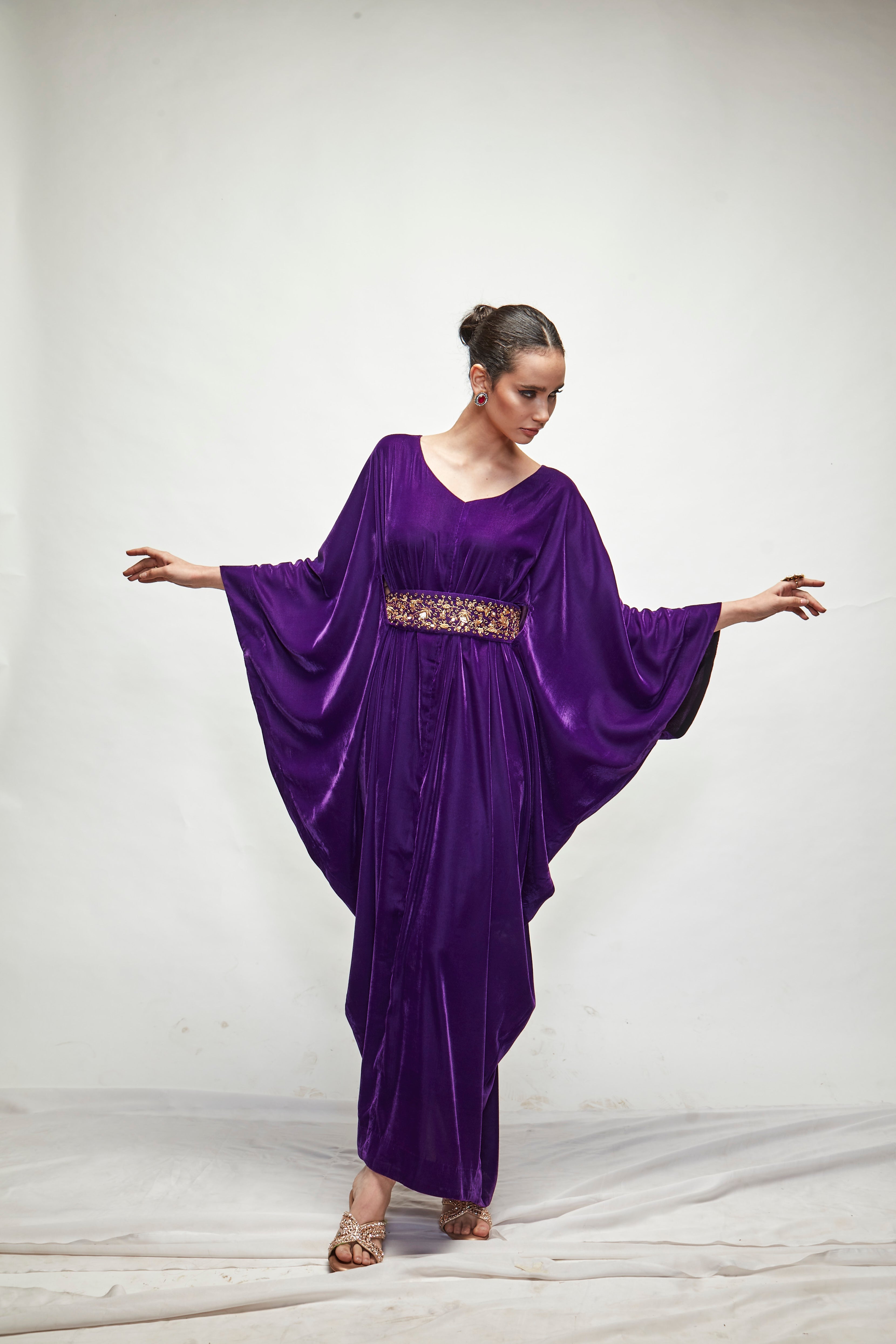 Violet Velvet Kaftan