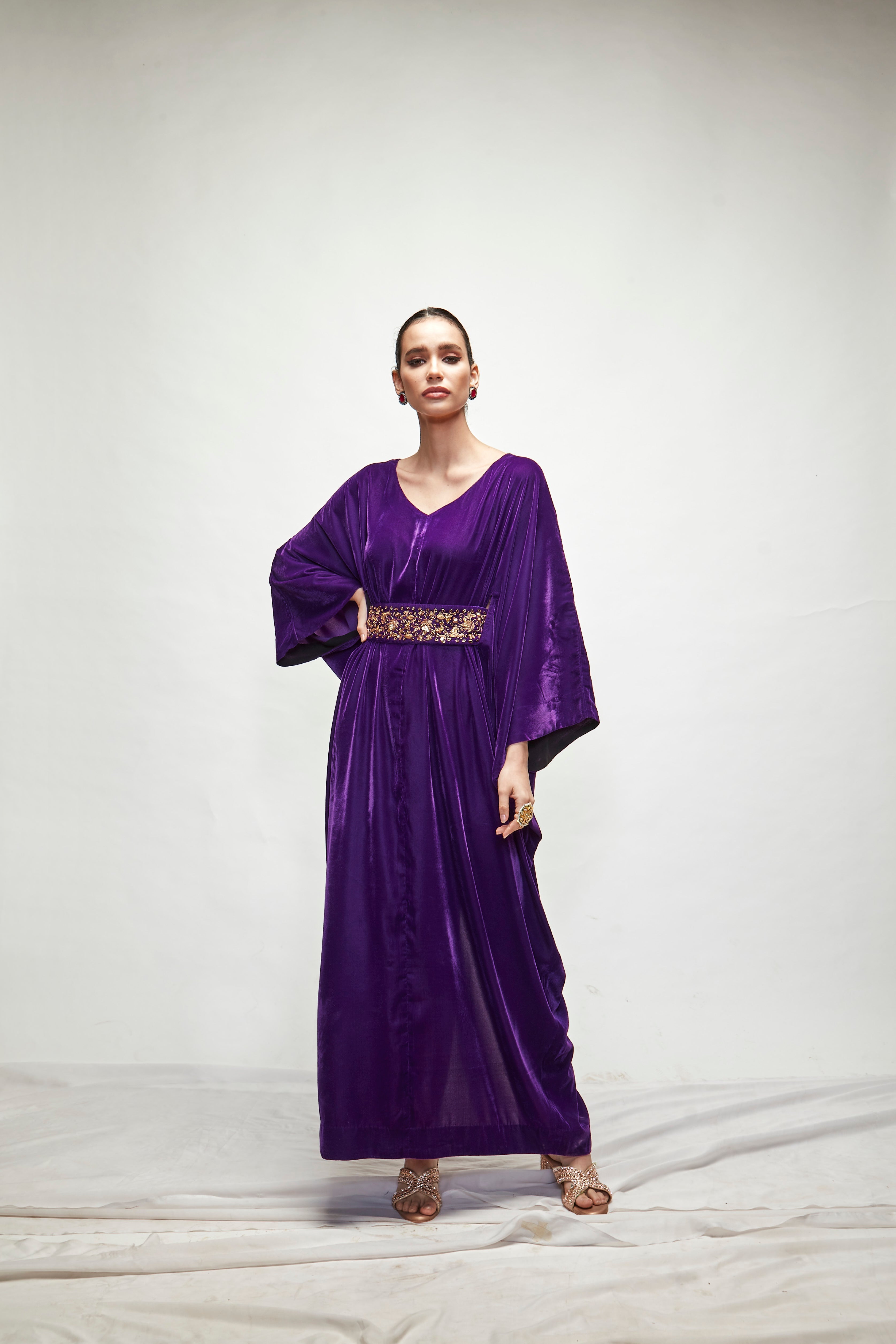 Violet Velvet Kaftan