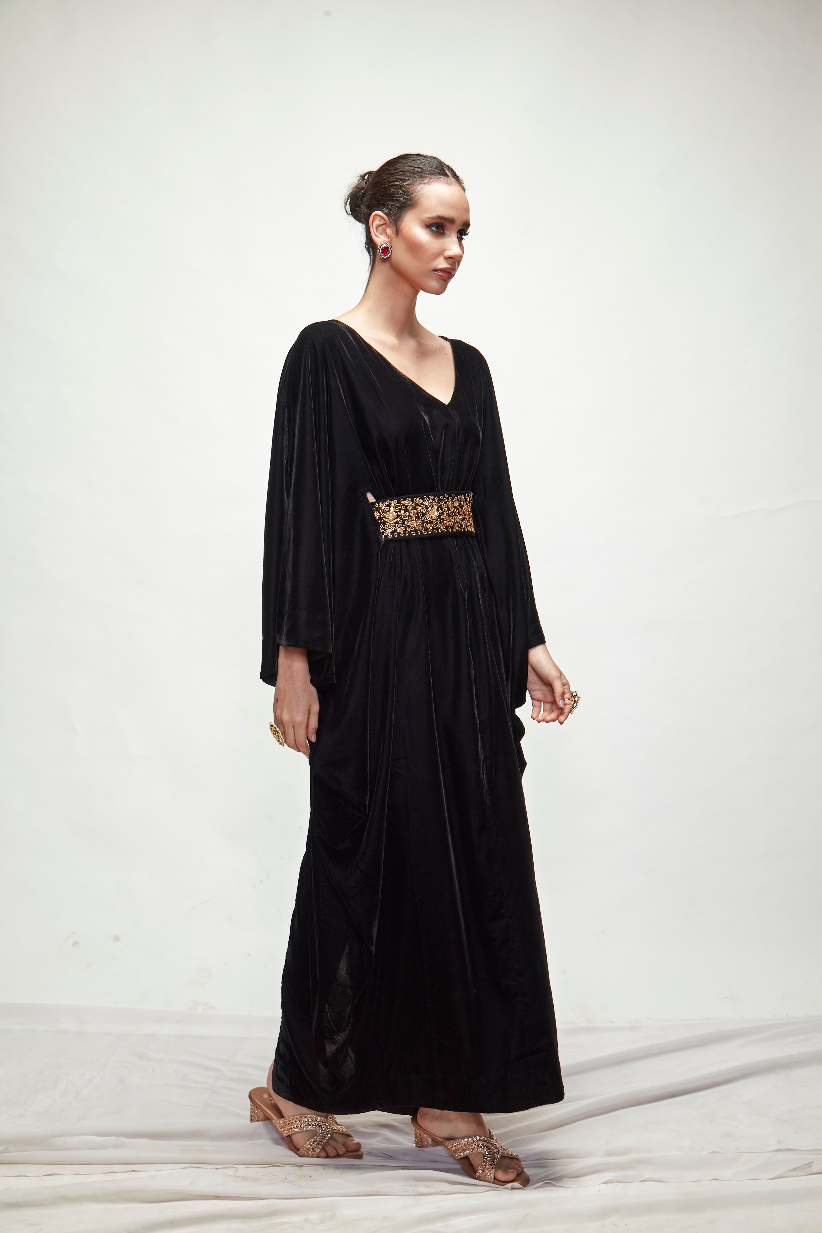 Black Velvet Kaftan