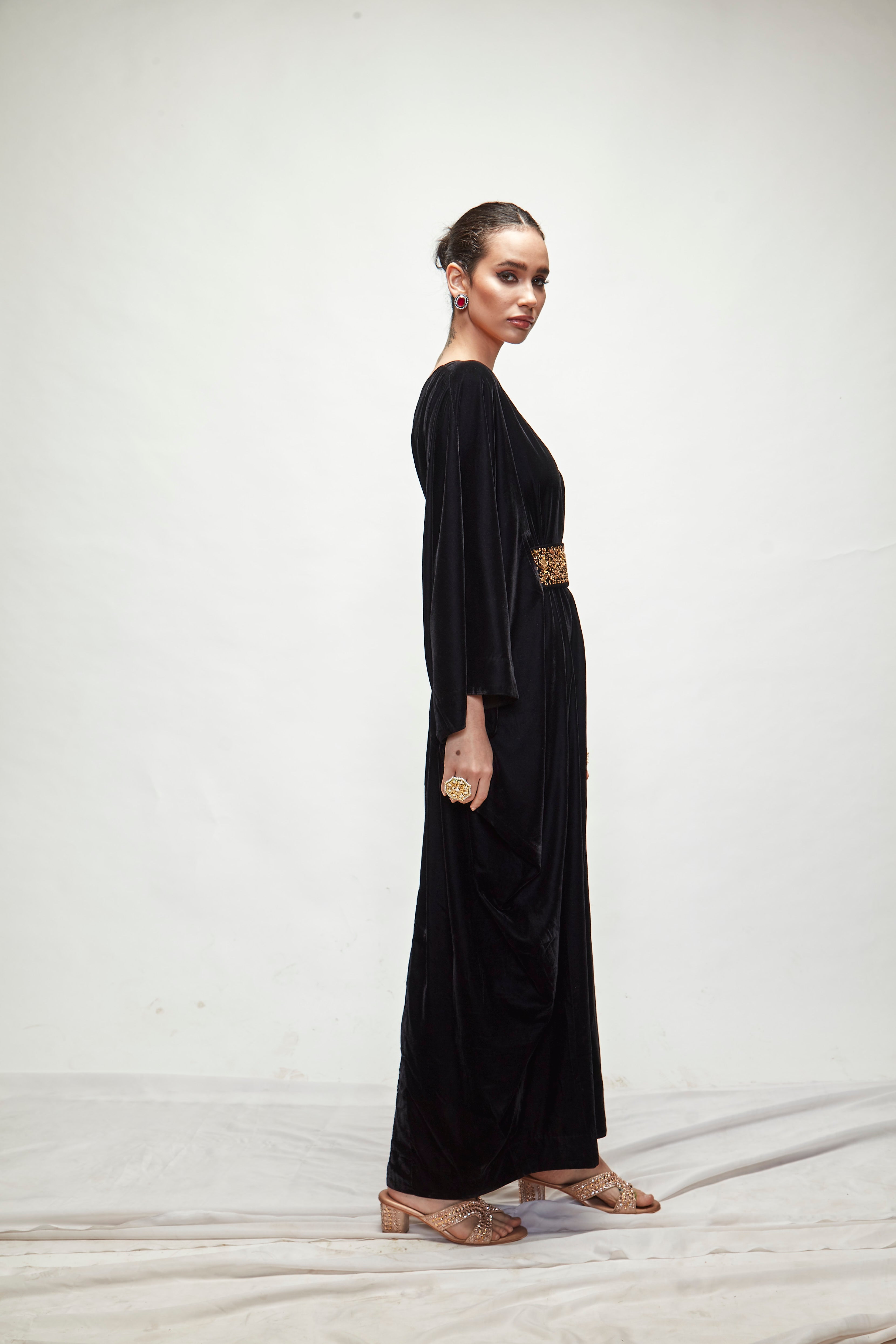 Black Velvet Kaftan