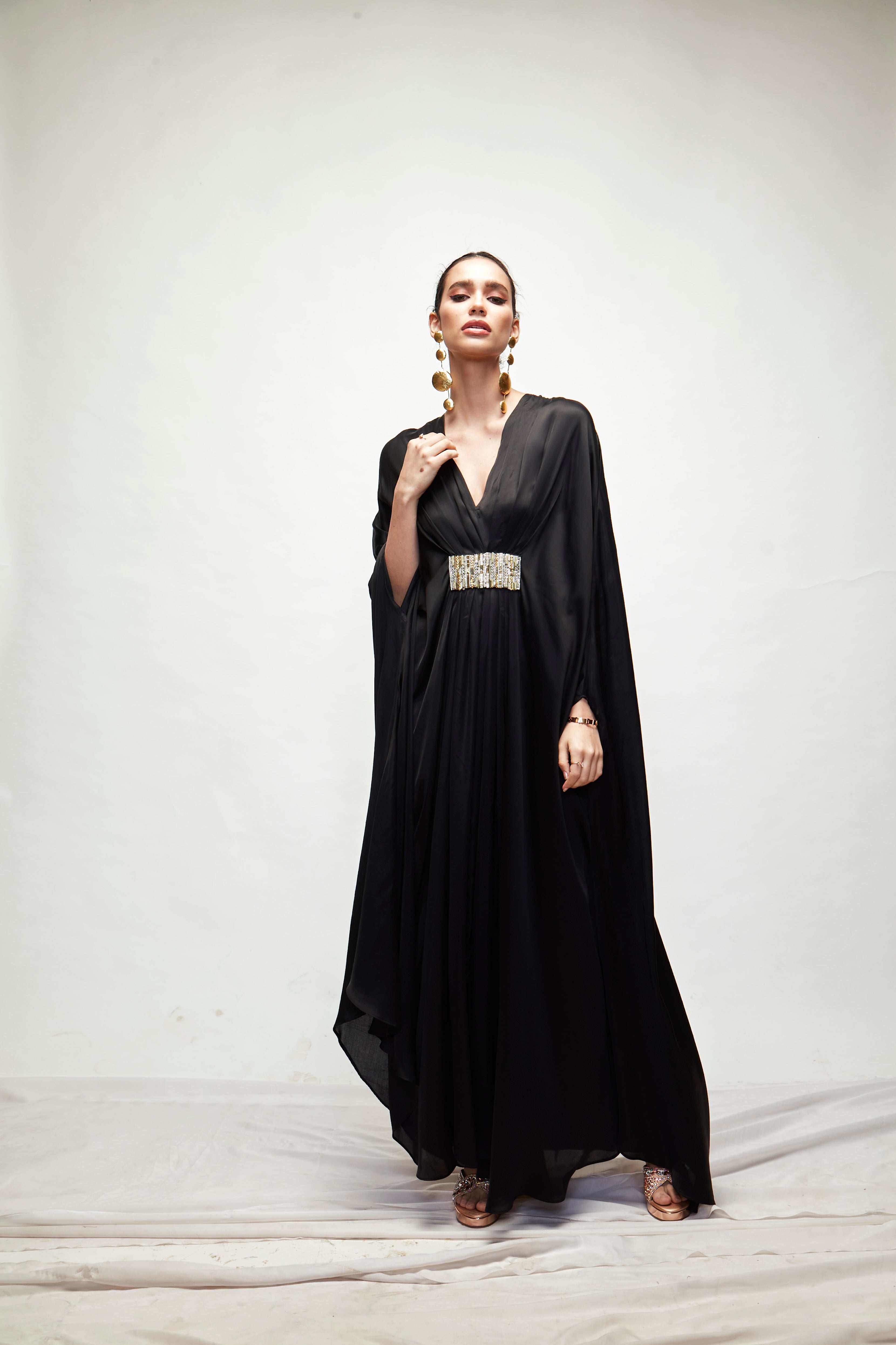 Black Silk Kaftan