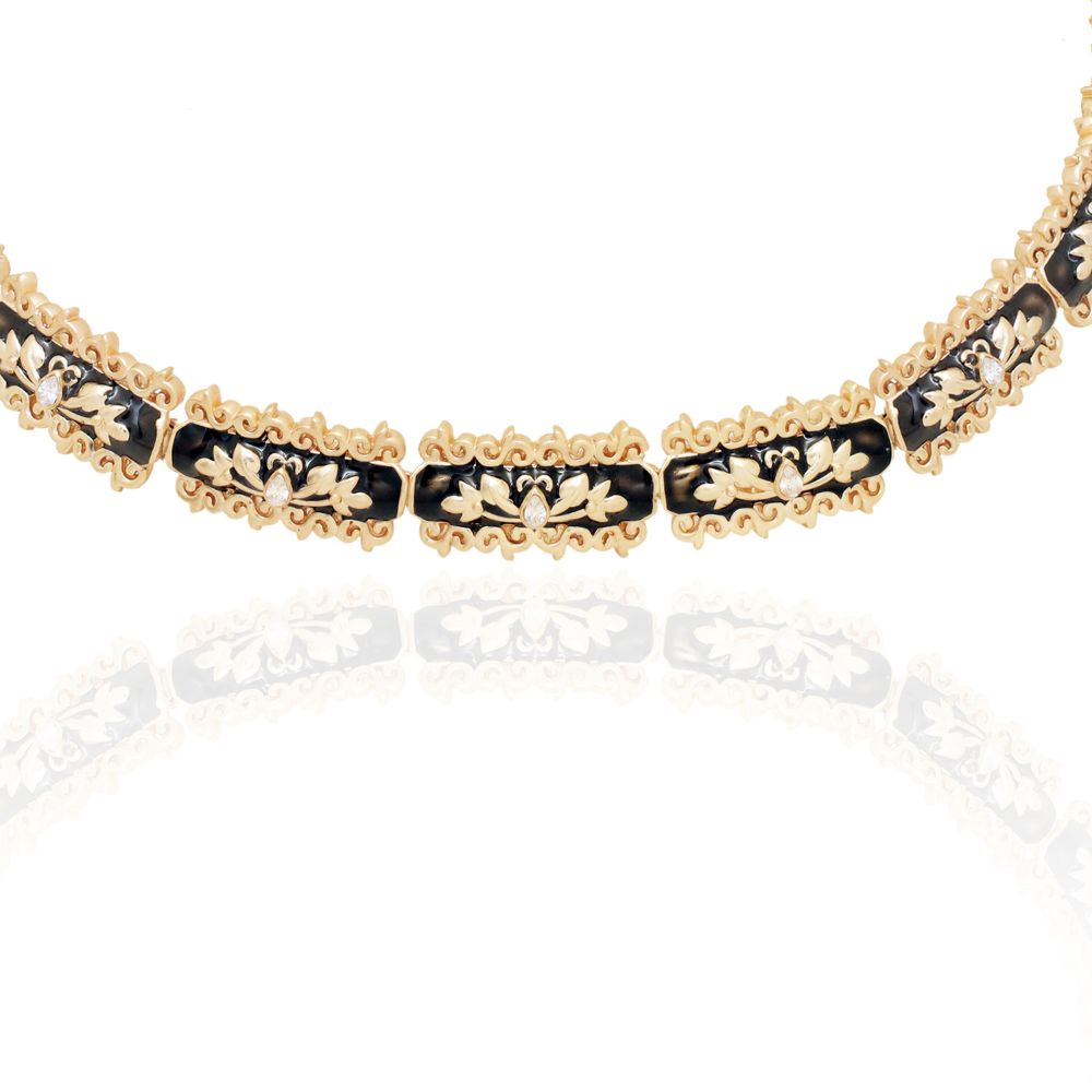 Baroque Enamel & Filigree Choker