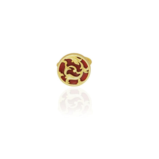 Garnet Rocialle Disc Ring