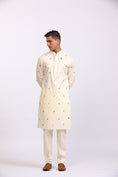 Load image into Gallery viewer, Ivory Akshar Kurta Pant Set
