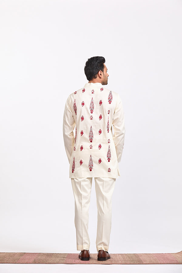 Ivory Turkish Embroidery Kurta Set