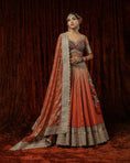 Load image into Gallery viewer, Orange & Maroon, Sunset Orange lehenga set
