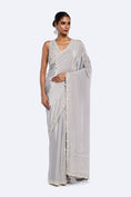 Load image into Gallery viewer, Bedecked Crepe Saree
