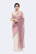 Load image into Gallery viewer, Cutout Organza Saree
