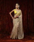 Load image into Gallery viewer, Light Gold Pink & Yellow Saree & Blouse Set
