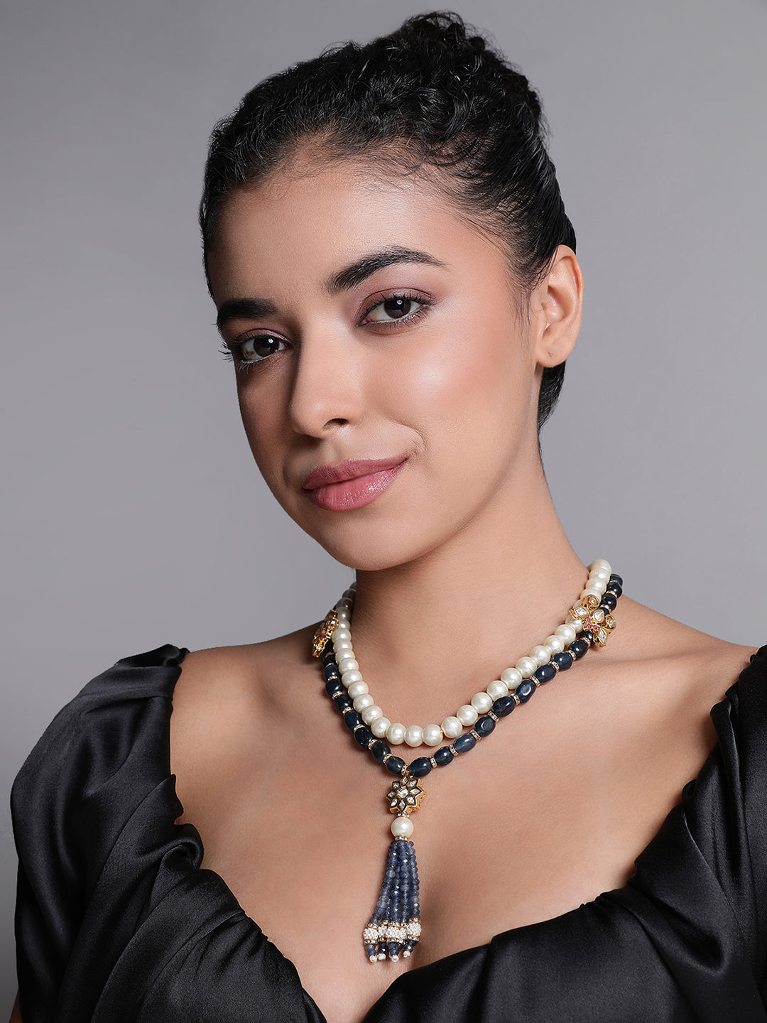 Le Batel Pearl & Kundan Necklace