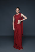 Load image into Gallery viewer, Mineral Red Pre Drape Saree
