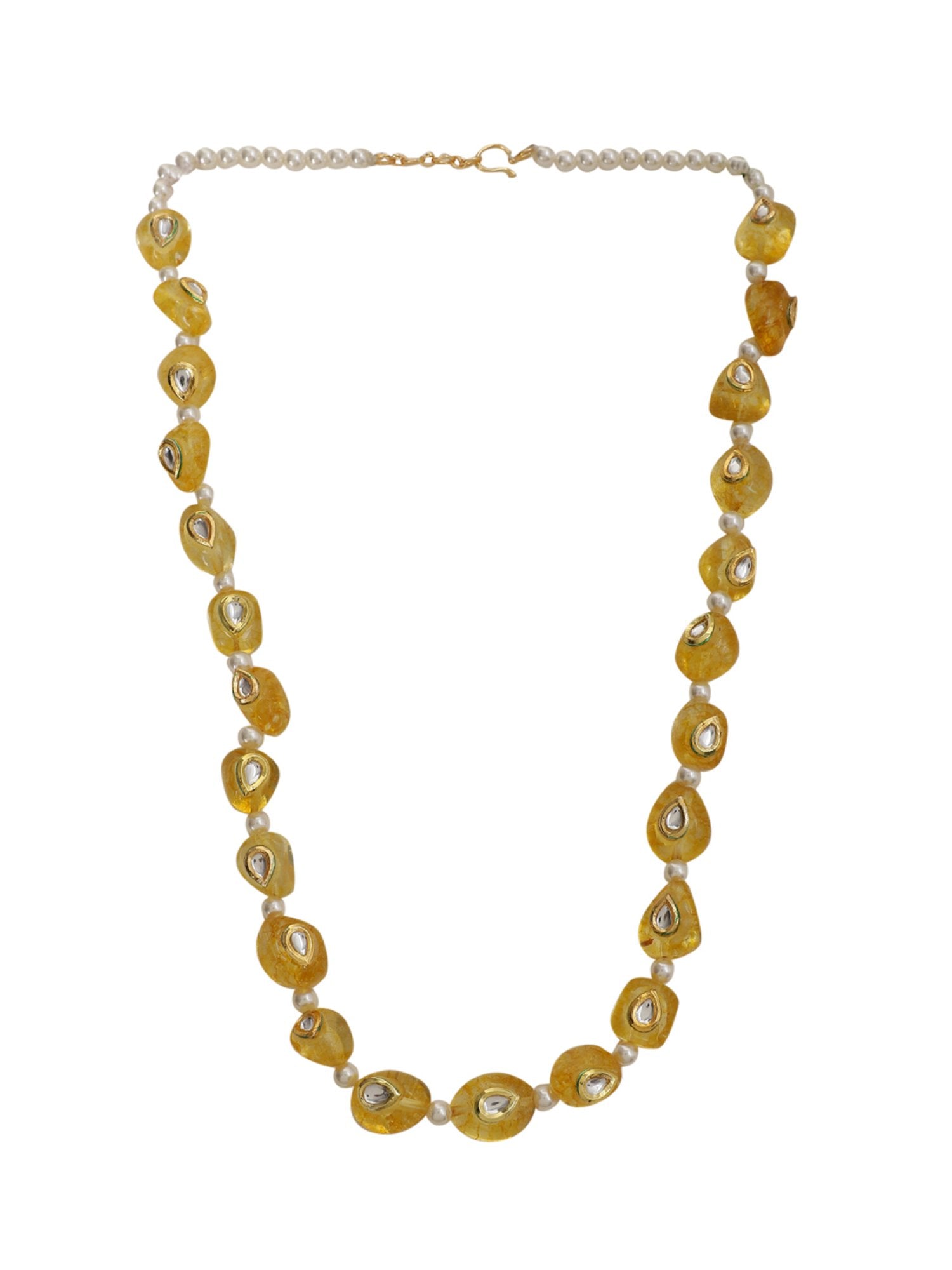 Le Kalonice Citrine & Kundan Necklace