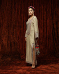 Load image into Gallery viewer, Light Gold & Maroon Kurta Kaftan
