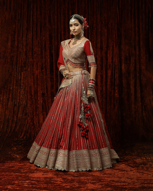 Red Crimson lehenga set