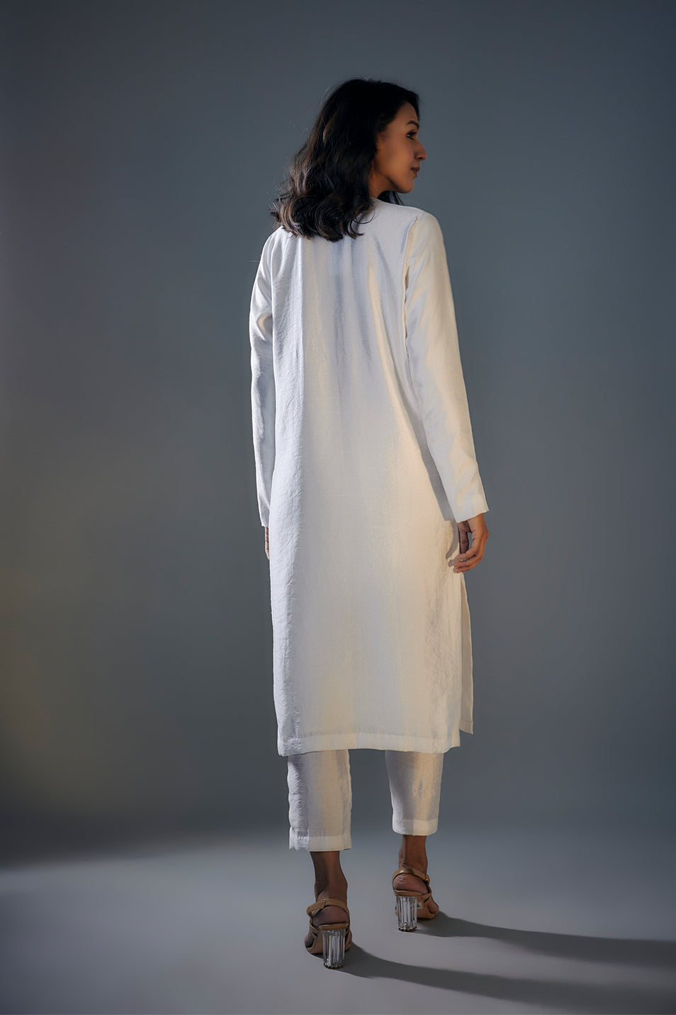 White Embroidered Kurta Set