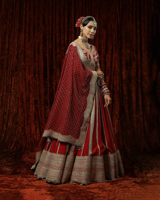 Shades of Red, Ruby lehenga set