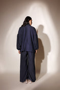 Load image into Gallery viewer, Navy Hemp Embroidered Co-Ord
