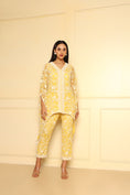 Load image into Gallery viewer, Yellow And Ivory Resham Embroidery Coord Set
