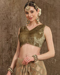 Load image into Gallery viewer, Pista Green Saree & Blouse Set
