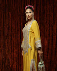 Load image into Gallery viewer, Lomon Yellow & Gray Kurta Kaftan
