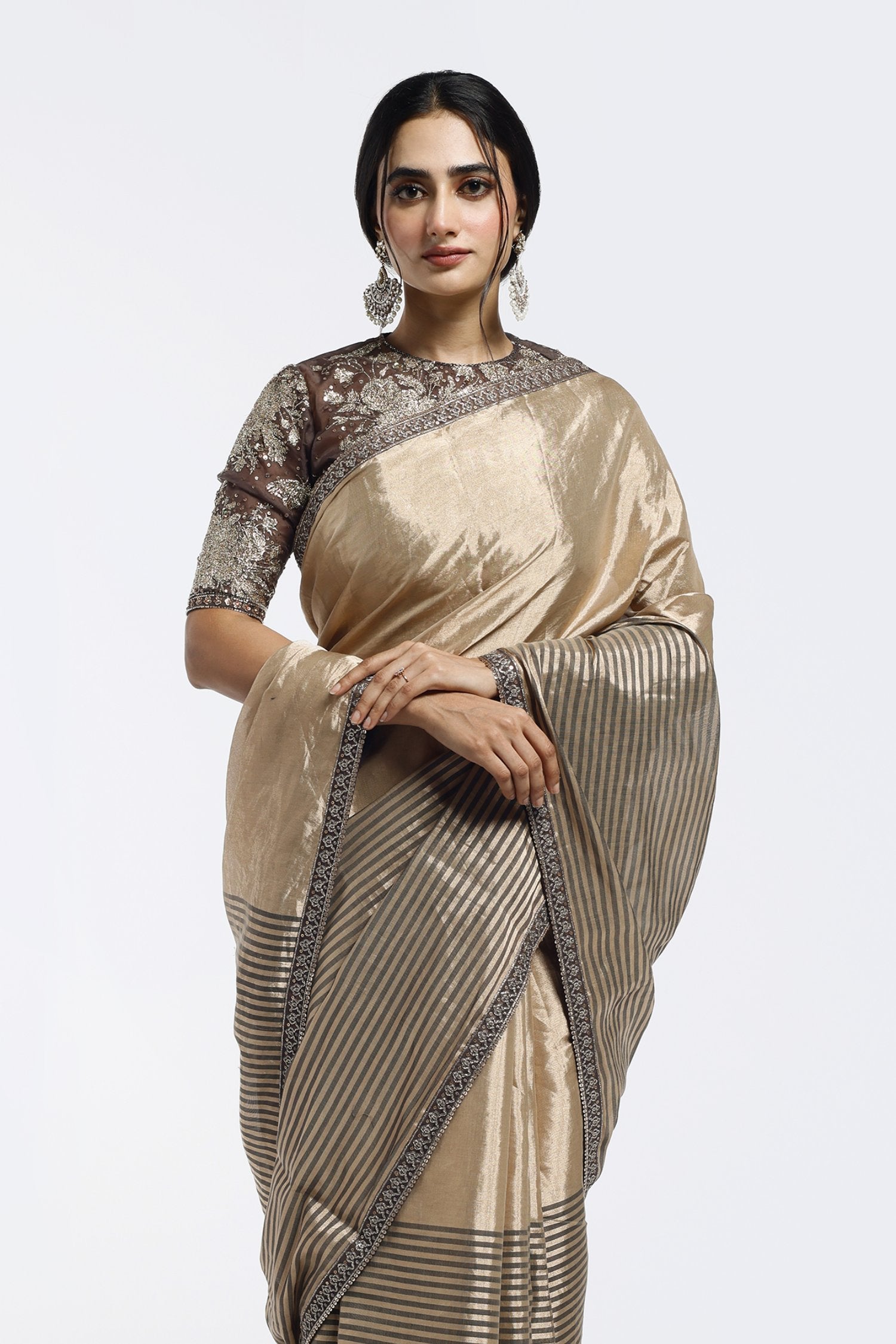 Striped Tissue Saree