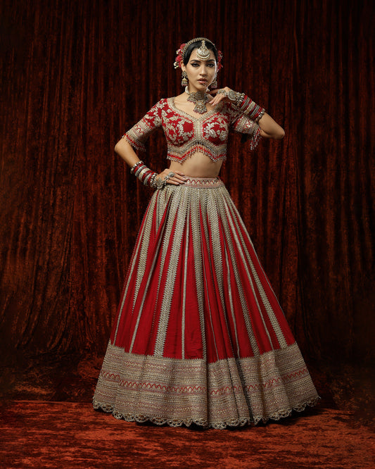 Shades of Red, Ruby lehenga set