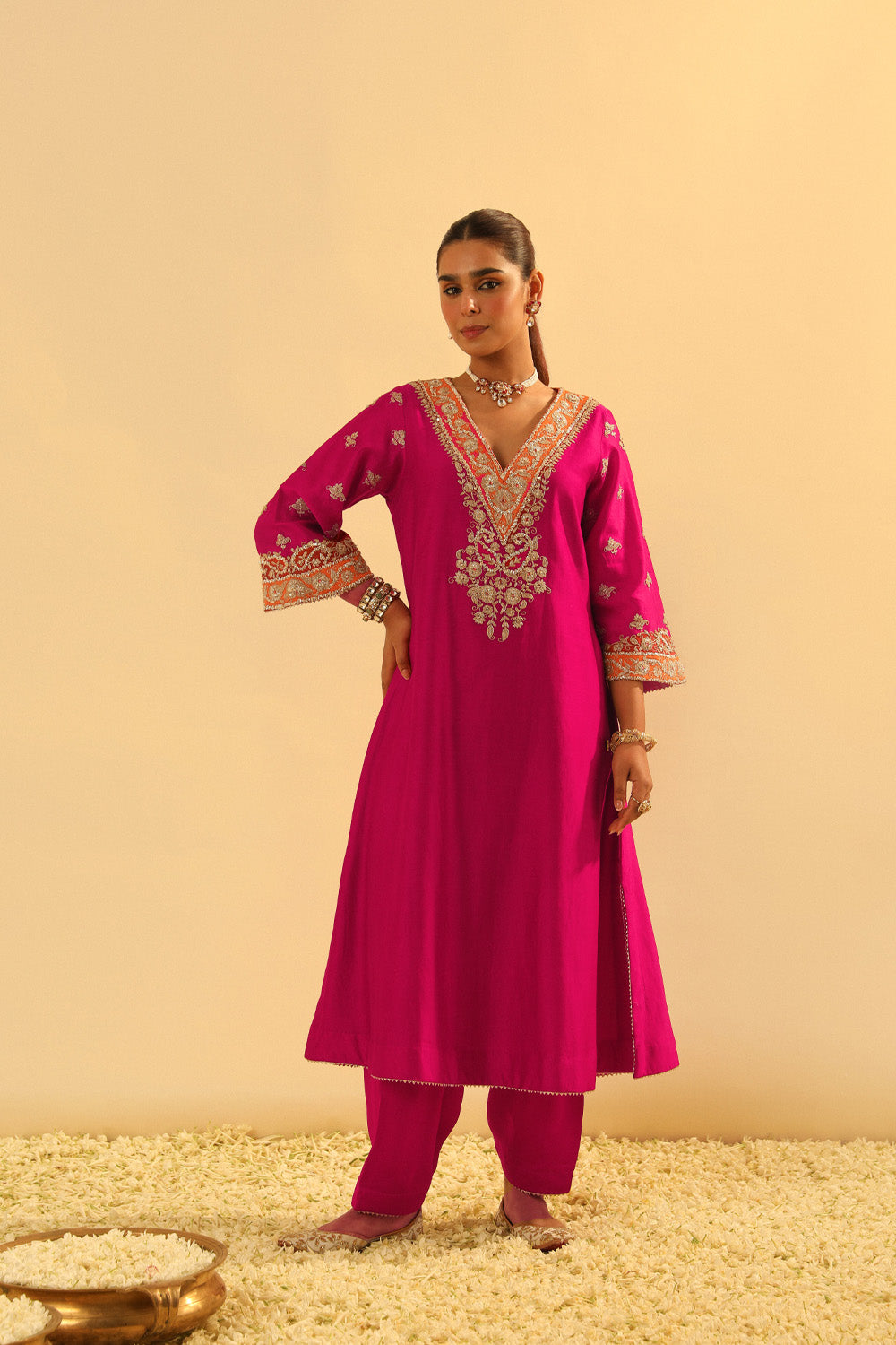 Alima - Long A-line Chauga with Salwar