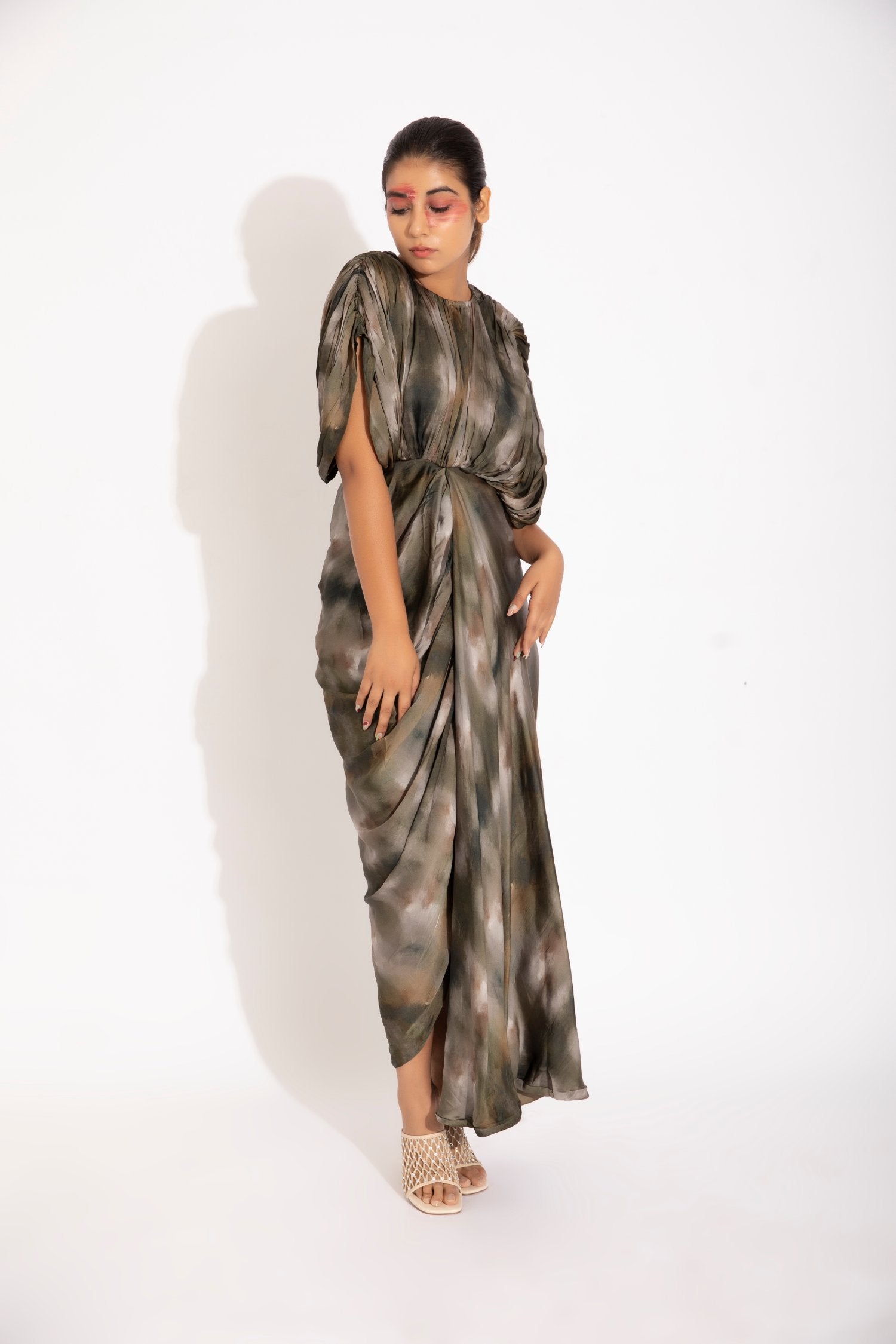 Hand Draped Khaftan Gown