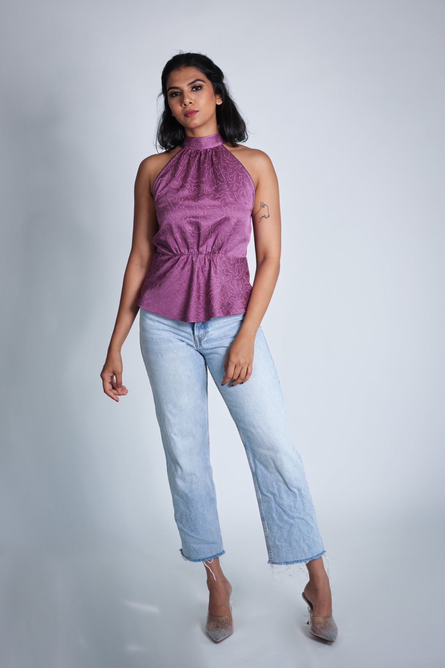 Halter Hourglass Shibori Blouse