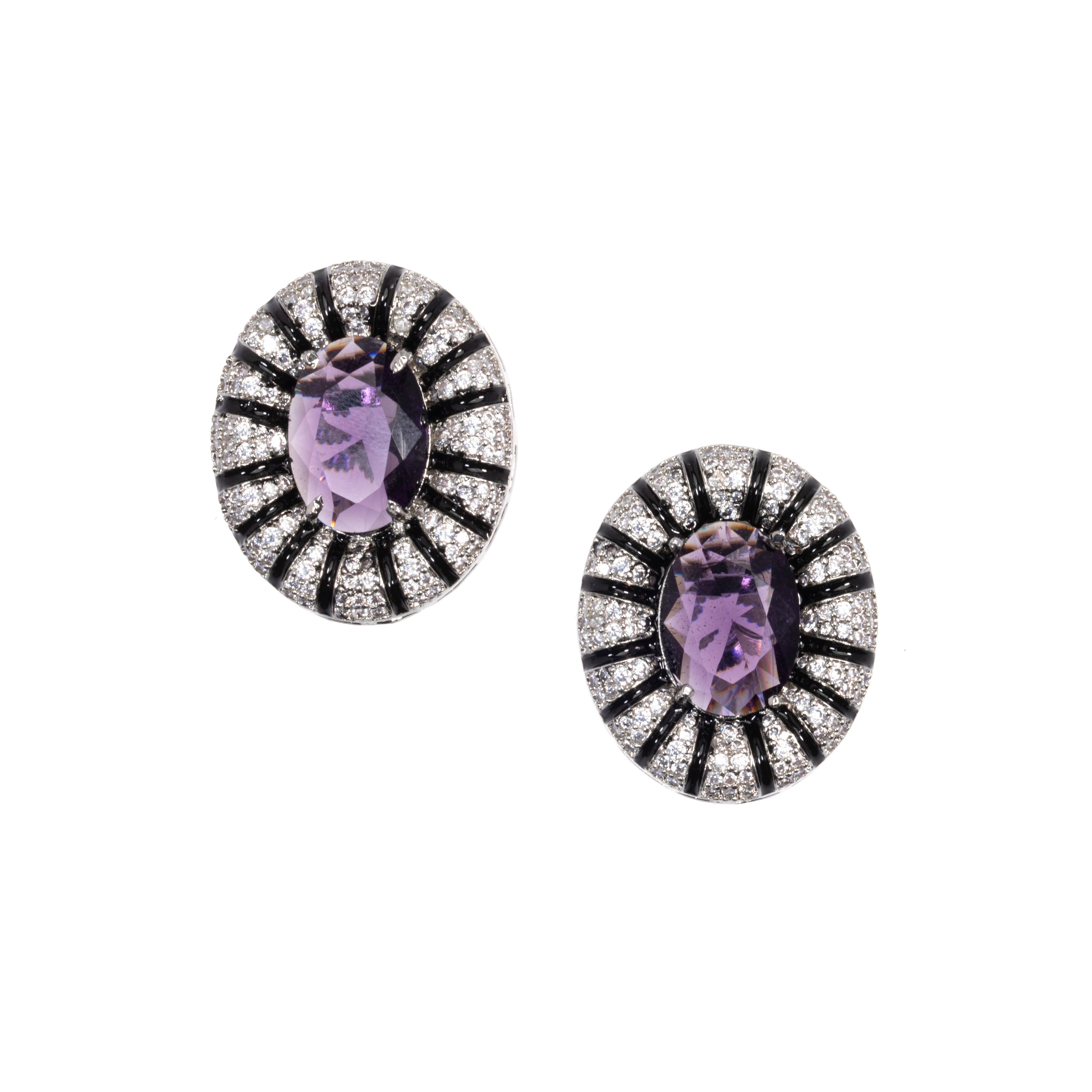 Amethyst Aura Studs