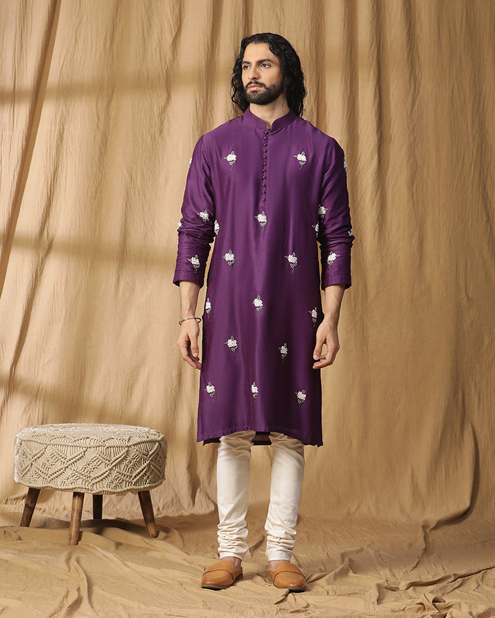 Dark Purple Plum Kurta Set