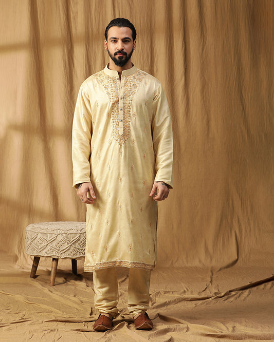 Yellow Rooh Embroidery Kurta Set