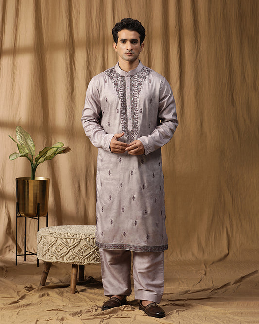 Mauve Rooh Embroidery Kurta Set