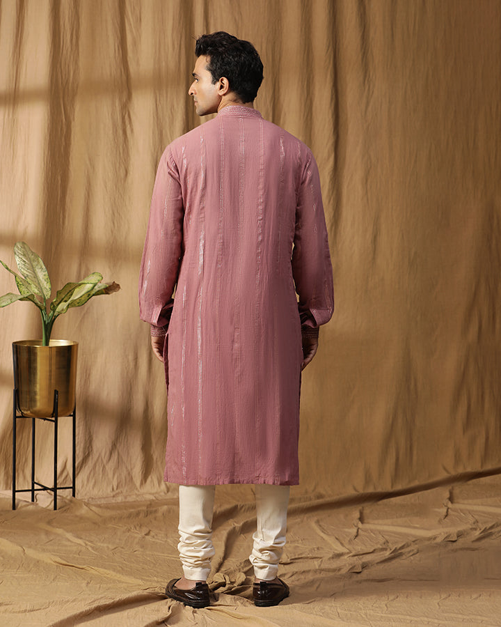 Rose Zari Resham Anchored Kurta Set