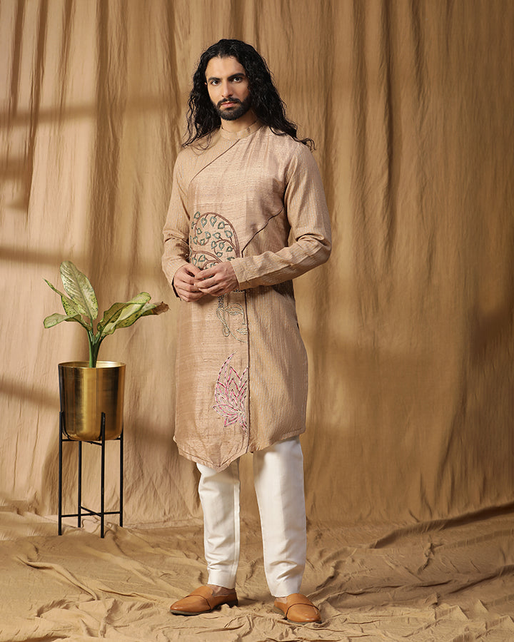 Buddha Embroidered Kurta Set