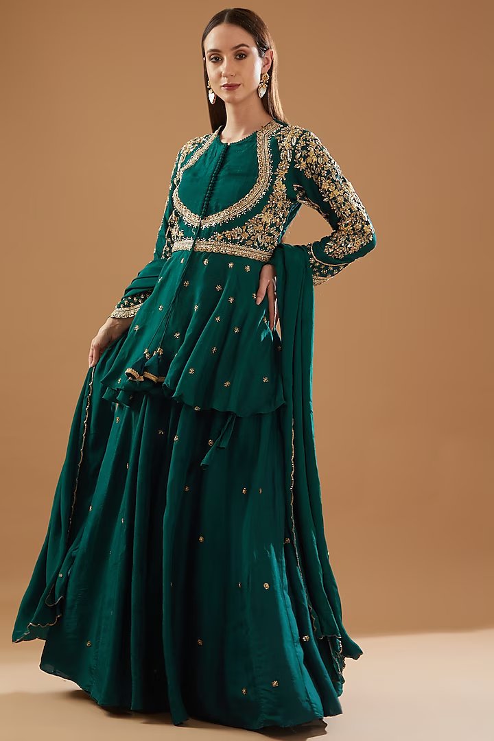 Short Anarkali with Skirt Set