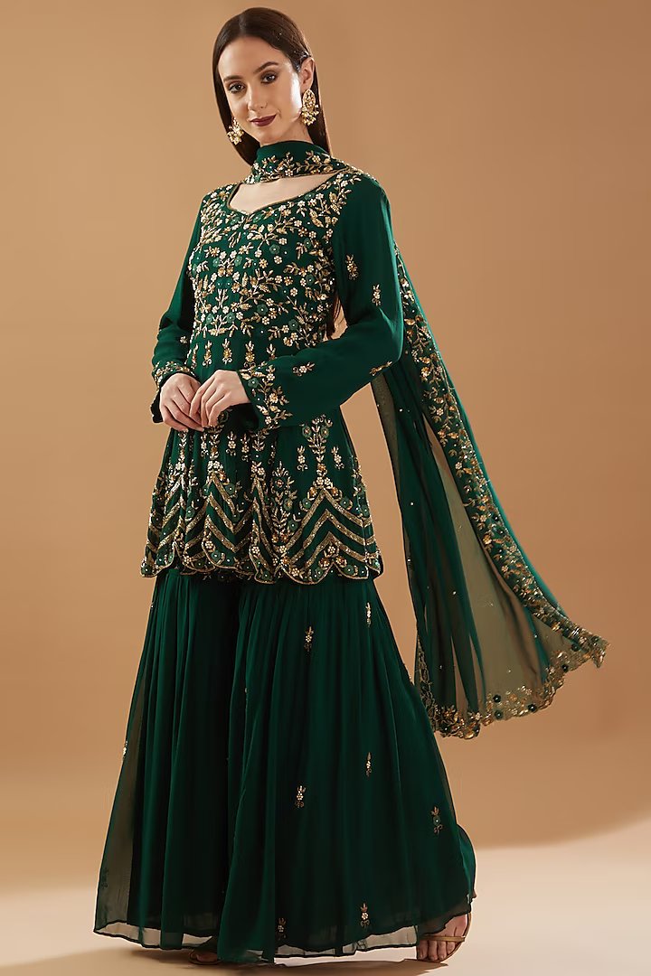 Peplum Sharara Set